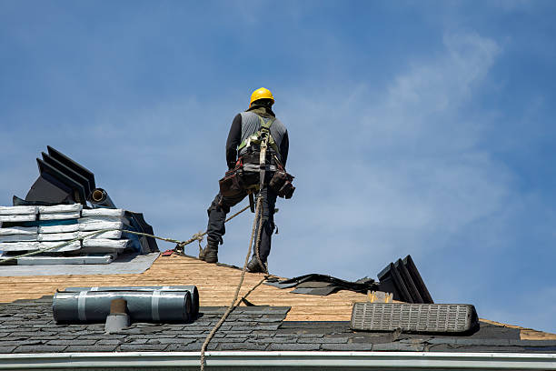 Professional Gutter Installation technician working in Mitchell, IL